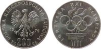 Polen 200 Zlotych Ag Olympiade, minimal fleckig -