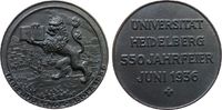 Heidelberg Medaille Eisenguß Heidelberg - auf die 550 Jahrfeier der Universität, Löwe vor Stadtansicht / Schrift, unsigniert, ca. 74 MM -