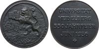 Heidelberg Medaille Eisenguß Heidelberg - auf die 550 Jahrfeier der Universität, Löwe vor Stadtansicht / Schrift, unsigniert, ca. 74 MM -