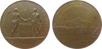 Uruguay Medaille Bronze Juan L. Cuestas - auf die Einführung des Präsidenten bei den Arbeitern im Hafen, zwei Männer mit Schaufel und Spitzhacke -