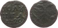 Rußland Polushka Ku Peter I (1699-1725), Moskau, Kadashevsky Münzhof, etwas korrodiert -