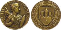 Städte Medaille Bronze Weilburg (Nassau) - auf die 1000-Jahrfeier, Brustbild König Konrads mit Schild nach rechts / Wappen, v. J. Kowarzik, ca. -