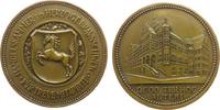 Städte Verdienstmedaille Bronze Braunschweig - verliehen von der Handelskammer, Wappenschild mit den Sachsenroß und Umschrift / Ansicht der Handelskammer -