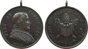 Vatikan tragbare Medaille Bronze Pius IX (1846-1878), auf sein 50 jähriges Bischofsjubiäum, Brustbild nach rechts / aufgeschlagenes Buch auf gekreuztem Pe -