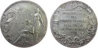 Uruguay Medaille Bronze versilbert Montevideo - auf die erste elektrische Straßenbahn, Sociedad Comercial, Arbeiter mit Hammer und weibliche Gest -
