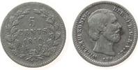 Niederlande 5 Cents Ag Wilhelm III, Schulman 666a, offene 8 -