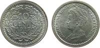 Niederlande 10 Cent Ag Wilhelmina I, Schulman 896 -