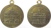 Städte tragbare Medaille Bronze Pforzheim - auf die Einweihung des neuen Rathauses, altes Rathaus / neues Rathaus, ca. 29 MM -