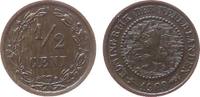 Niederlande 1/2 Cent Br Wilhelmina I, Stempelriß -