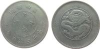 China 50 Cents Ag Yunnan, 4 Kreise unter Perle -