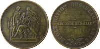 Frankreich Prämienmedaille Bronze Ballereau Mr.- Architekt, Ecole Nationale des Beaux Arts, drei weibliche Gestalten in antiker Kleindung auf Podest / Mehr -