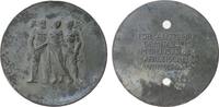 Drittes Reich Verdienstmedaille Zink Pfälzische Wirtschaft - für langjährige Mitarbeit, stehende weibliche Gestalt, welche einem Mann mit Hammer und einem mit e -
