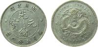 China 10 Cents Ag Hupeh, feine Kratzer -