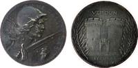 Frankreich Medaille Silber Verdun - auf die Schlacht, behelmte Marianne mit Schwert nach rechts / Stadttor von Verdun, v. Vernier, ca. 36 MM, ca. 24 -