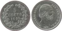 Niederlande 5 Cents Ag Wilhelm III, Schulman 666a, offene 8 -