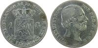 Niederlande 1 Gulden Ag Wilhelm III -