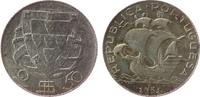 Portugal 2 1/2 Escudos Ag Segelschiff -