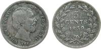 Niederlande 5 Cents Ag Wilhelm III, Schulman 669 -