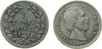 Niederlande 5 Cents Ag Wilhelm III, Punkt nach Datum, Schulman 670 -