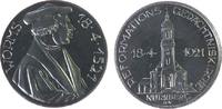 Reformation / Religion Medaille Aluminium Nürnberg, auf die Grundsteinlegung der Reformations-Gedächniskirche und die 4. Säkularfeier in Nürnberg, Brustbild Mar -