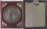 Vatikan Hohlmedaille Weißmetall Pius XI (1922-1939), auf das Heilige Jahr, montiert auf einem Papprahmen, v. Depose, Medaille: ca. 61,3 MM, Papprahme -
