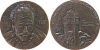 Medaille 1980 Bronze Neujahr - auf Dr. Faust, Büste von vorn / Faustturm in Maulbronn, v. B.H. Mayer Pforzheim, ca. 50 MM vz-stgl
