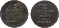München Medaille Bronze München - für 25 Jahre treue Mitarbeit, Wappen und Zahnrad / Mehrzeiler, ca. 50,5 MM -