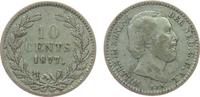 Niederlande 10 Cent Ag Wilhelm III -