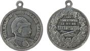 Wilhelm II. (1888-1918) tragbare Medaille Zinn vernickelt (?) Wilhelm II (1888-1918) - Erinnerung an die Rekrutierung, Kaiser Wilhelm mit Pickelhaube nach rechts / Mehrze -