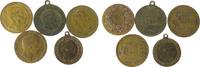 vor 1914 5 x kleine Medaillen Bronze Friedruích III und Wilhelm II (1888-1918), ca. 22 und 19,5 MM, Lot 5 kleine Medaillen -