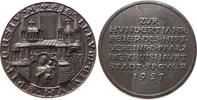 Speyer Gußmedaille Eisen brüniert Speyer 100 Jahre Historischer Verein, Kirchenansichten mit Maria und dem Jesuskind / Mehrzeiler, ca. 89,7 MM -