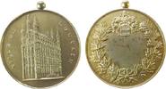 Belgien tragbare Medaille Bronze vergoldet Louvain (Löwen) - das Rathaus, perspektivische Ansicht / leeres Gravurfeld, ca. 51 MM, etwas fleckig -