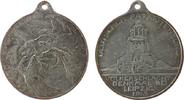 vor 1914 tragbare Medaille Bronze versilbert Leipzig - Sachsen, auf die 100 Jahrfeier der Völkerschlacht und Errichtung des Völkerschlachtdenkmals. Denkmal -