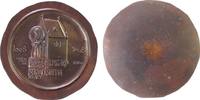Städte Medaille Kupfer Bermersheim (bei Alzey) - auf die Heilige Hildegard, die Heilige stehend vor einer Kirche, einseitig, v. Viktor Huster, c -
