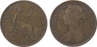 GB Großbritannien ab 1708 1/2 Penny Br Victoria, kleiner Randstoß -