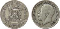 GB Großbritannien ab 1708 6 Pence Ag Georg V -