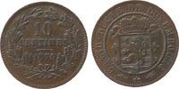Luxemburg 10 Centimes Br Willem III, mit Punkt -