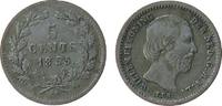Niederlande 5 Cents Ag Wilhelm III, Schulman 668 -