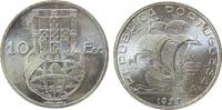 Portugal 10 Escudos Ag Segelschiff -