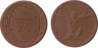 Porzellan 20 Mark Böttger Steinzeug Leipzig - Deutsche Kinderhilfe, Nacktes Kind, braun, ca. 41 MM -