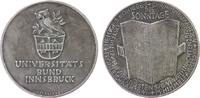 Kalendermedaille Medaille Bronze versilbert Universitätsbund Innsbruck, v. Köttenstorfer, ca. 40 MM, mattiert -