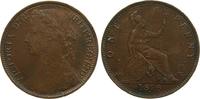 GB Großbritannien ab 1708 Penny Br Victoria, H, kleine Randfehler -