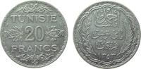 Tunesien Franz. 20 Francs Ag Ahmed, Bey (1929-1942),AH1353, Gad.105 -
