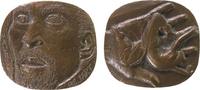 Frankreich Medaille Bronze Bèjart Maurice (Maurice-Jean Berger 1927-2007) - französischer Ballettänzer, Büste halblinks / Balletttänzer vor gespreiz -