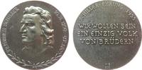 Schiller Medaille Silber Schiller Friedrich (1759-1805), Dichter, Wir wollen sein ein einzig Volk von Brüdern, ca. 31,5 MM, ca. 15,59 Gramm -