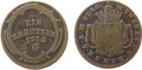 Österreich 1 Kreuzer Ku Maria Theresia (1740-1780), G (Günzburg), RDR -