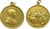Vatikan tragbare Medaille Messing Pius IX (1846-1878), auf die Kanonisierung von 19 Griechen, Brustbild nach rechts / die 19 Heiligen, unsigniert, 35,4 MM -
