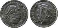 Reformation / Religion Medaille WM Naumburg - auf den Bischofsstreit, Doppelkopf aus Papst und Teufel / Doppelkopf aus Kardinal und Narr, ca. 37 MM, späterer Ab -