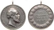 vor 1914 tragbare Medaille Bronze versilbert König Karl Jubiläumsstiftung - für langjährige treue Dienste, verliehen von 1921-1934, ca. 26 MM, Randfehler -