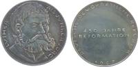 Reformation / Religion Suitenmedaille Silber Luther als Junker Jörg - auf die 450 Jahrfeier der Reformation, ca. 26,5 MM, ca. 8,9 Gramm, Patina -